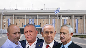 גנץ נתניהו איזנקוט בנט, צילום: יונתן זינדל, מרים אלסטר, אריק מרמור, יונתן זינדל, פלאש 90